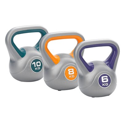 York 6, 8, 10kg Vinyl Kettlebell Set