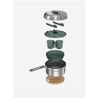 Decathlon Stainless Steel, Non-Stick Camping Cookset 500 For 2 People - 15-Piece