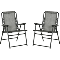 Pair of Patio Folding Dining Camping Chairs