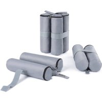 LIVIVO Gazebo Weights Sand Bags Set of 4 for Gazebo Legs Water Resistant Heavy Duty Grey with Velcro Straps in Light Grey