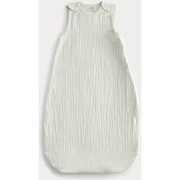 M&S Pure Cotton 1 Tog Striped Sleeping Bag (0-3 Yrs) Light Duck Egg