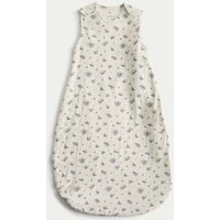 M&S Pure Cotton Floral Sleeping Bag 0.5 Tog (0-36 Mths) Light Natural
