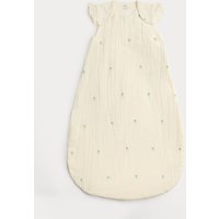 M&S Girls' Floral 1.0 Tog Sleeping Bag (0-3 Yrs) Light Cream